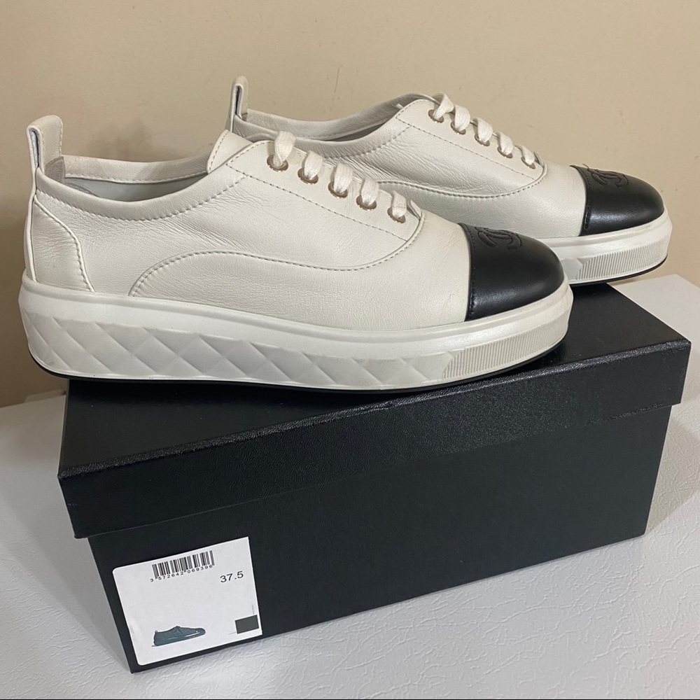 Sold ๐ Chanel Platform Sneakers Size 37.5 - Picture 4 of 11